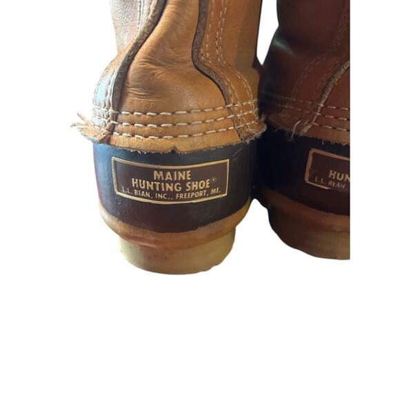 Vintage L. L. Bean Duck Boots 8" hunting snow brown leather Men's 7 Women's 9 - Picture 5 of 9